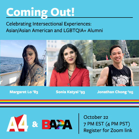 Asian/Asian American Alumni Alliance (A4) and Brown Alumni Pride Association (BAPA) Collaboration